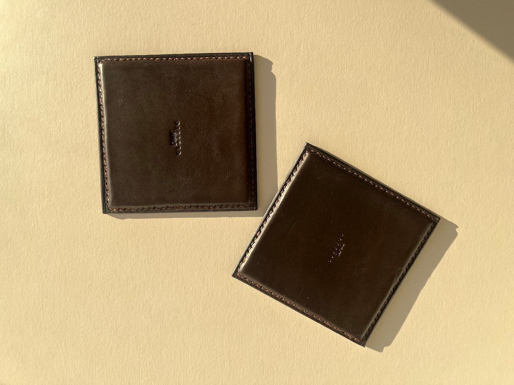 Square Coasters - Dark Brown