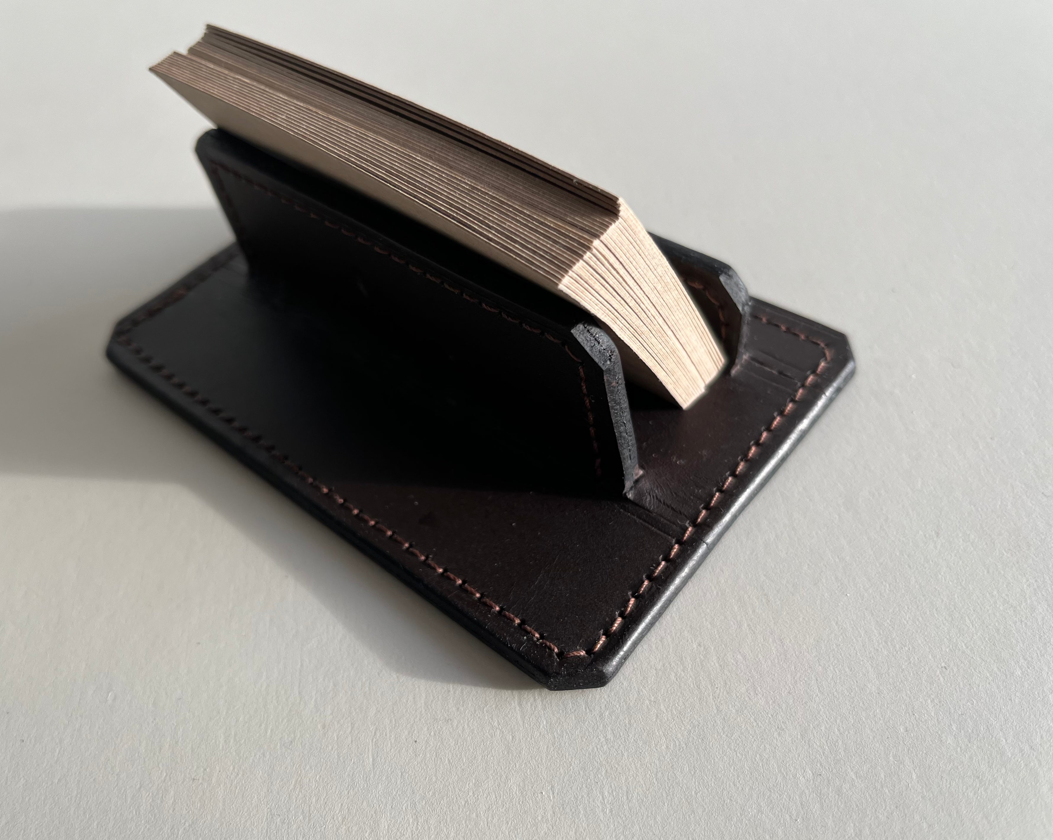 Business Cards Holder - Dark Brown