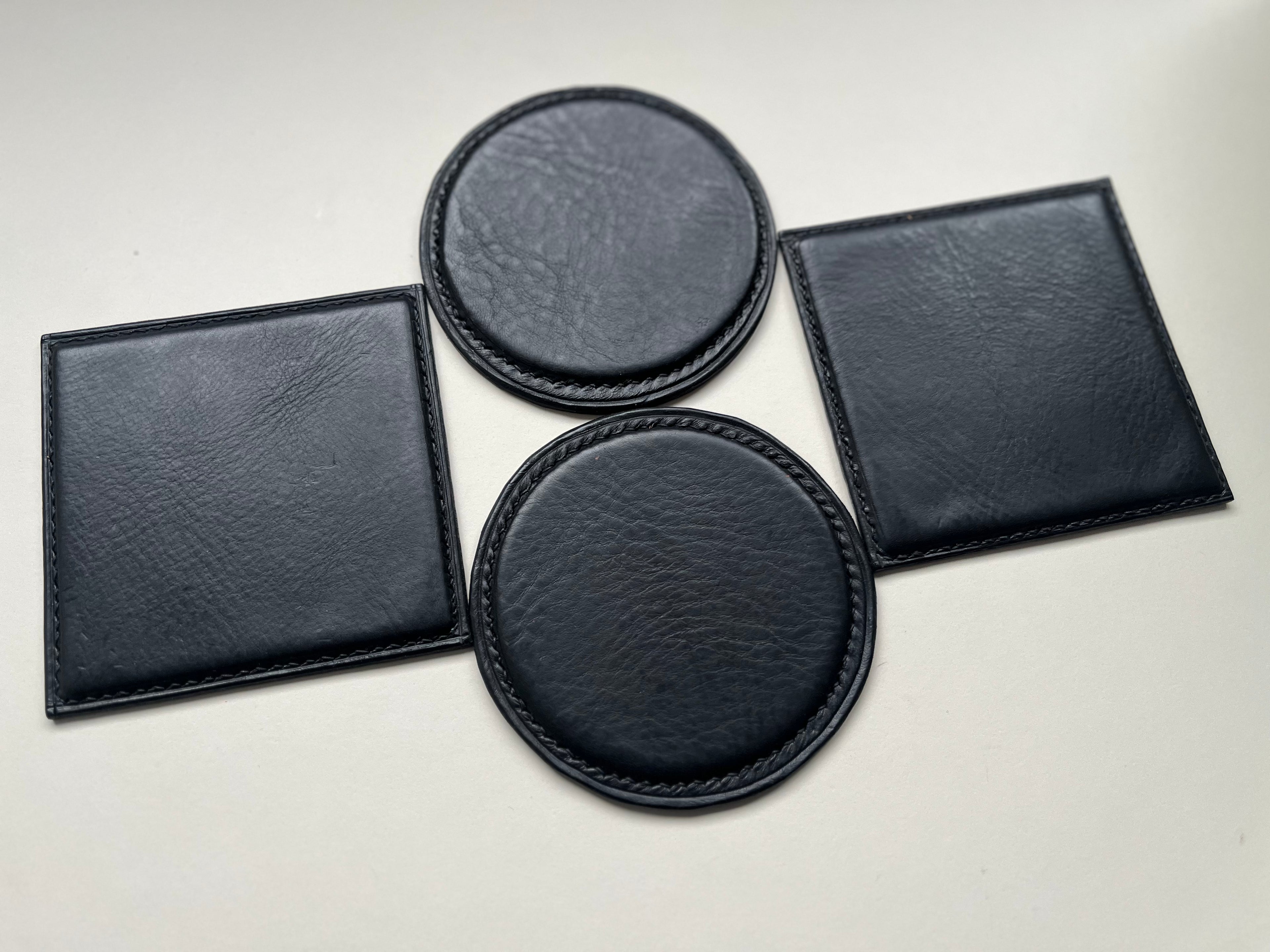 Round Coasters - Black