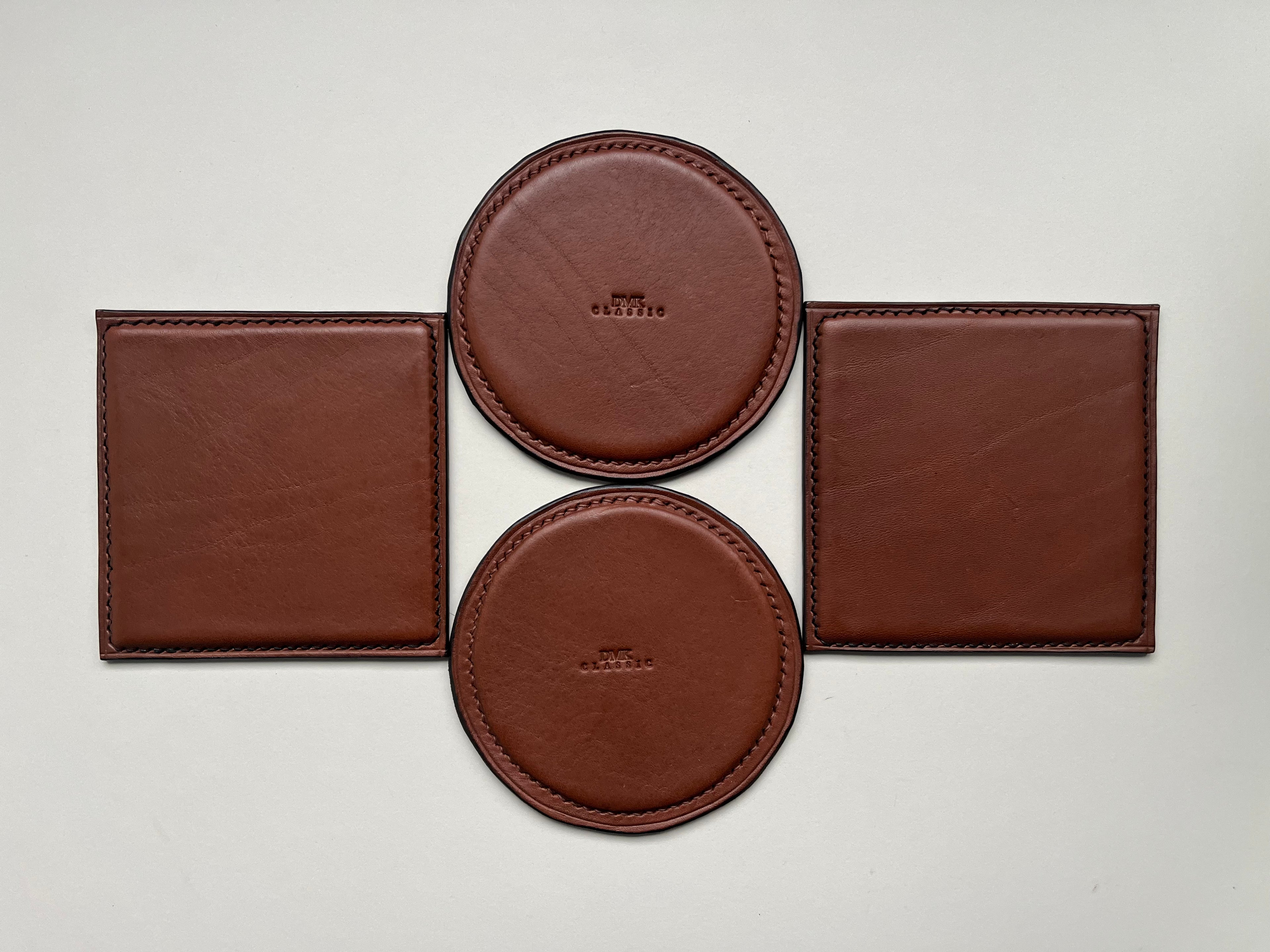 Round Coasters - Cognac