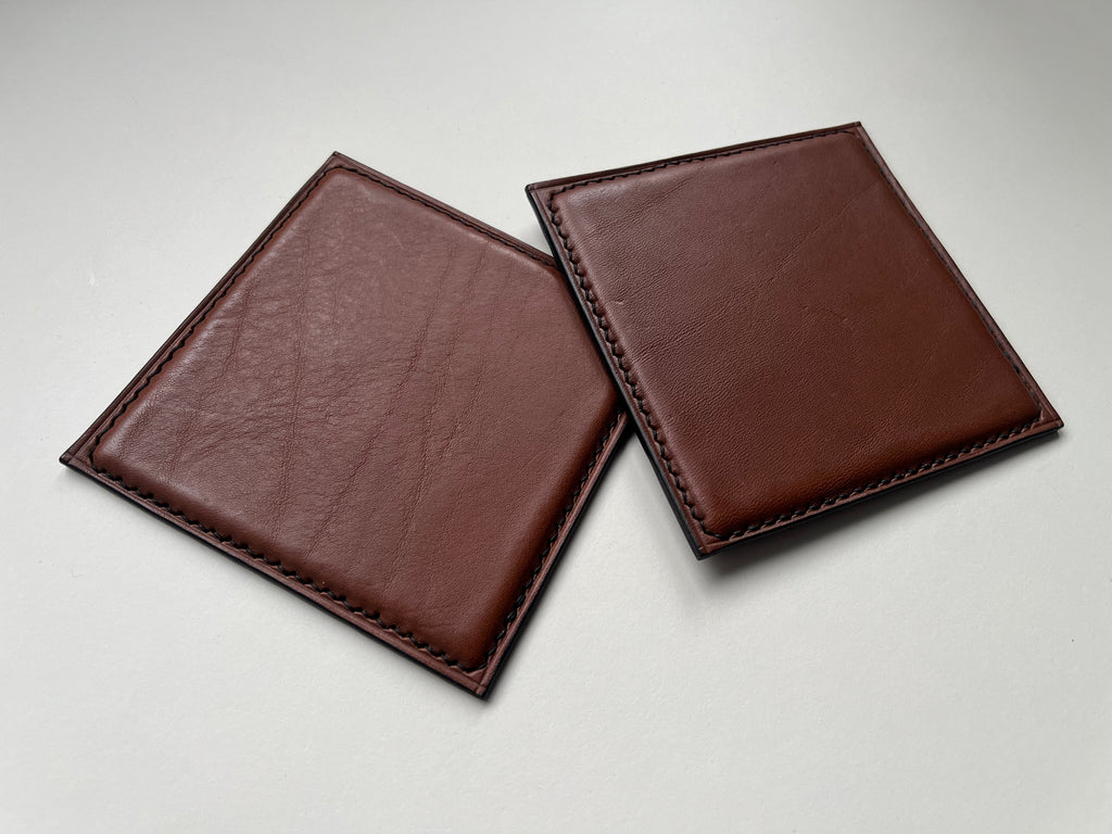 Square Coasters - Cognac