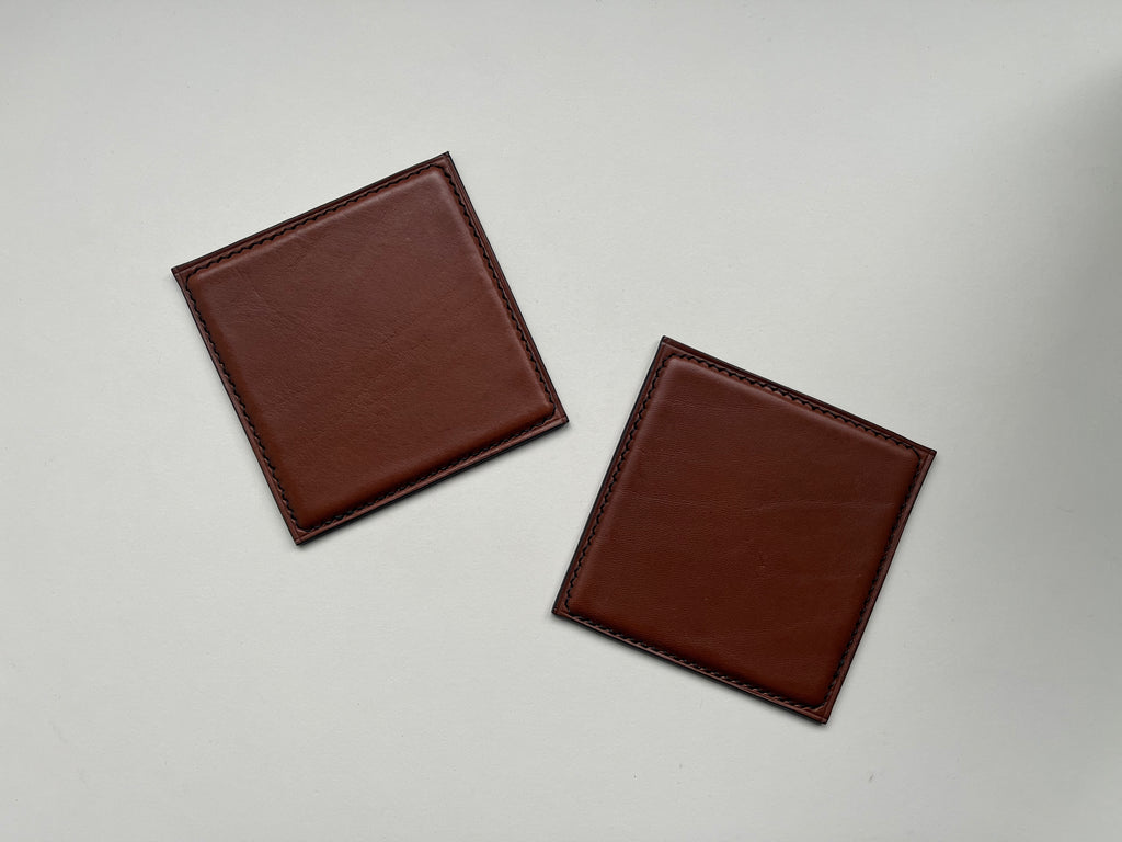 Square Coasters - Cognac